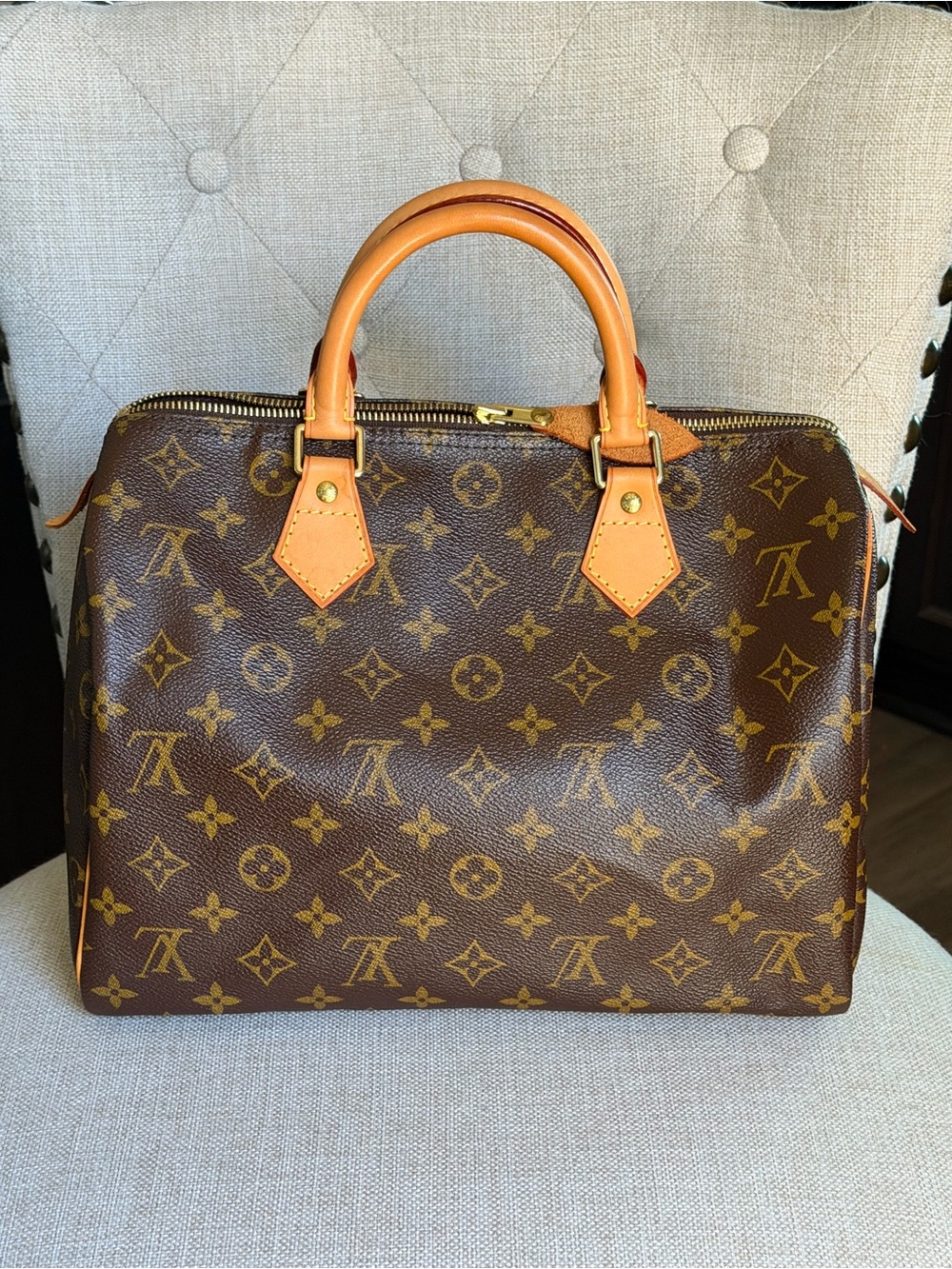 Louis Vuitton Speedy 30 Classic Monogram Canvas Tote Bag Excellent Condition - Picture 2 of 11